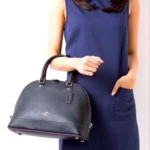 Coach Sierra Satchel In Crossgrain Leather With Multi Edgepaint